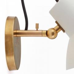 Vittoriano Vigano Pair of Vittoriano Vigan VV Cinquanta Sconces in White and Brass - 616556