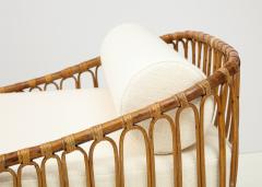 Vittorio Bonacina 1960s Italian bamboo rattan daybed designed by Mario Cristiani for Bonacina  - 1885140