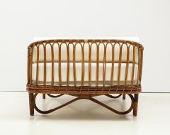 Vittorio Bonacina 1960s Italian bamboo rattan daybed designed by Mario Cristiani for Bonacina  - 1885144