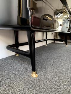 Vittorio Dassi Black Lacquered Sideboard and Brass by Vittorio Dassi Italy 1950s - 1078335