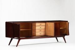 Vittorio Dassi Mid Century Sideboard in Rosewood and Glass Italy circa 1955 - 303417