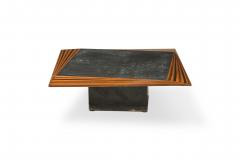 Vittorio Dassi Mobilificio Dassi Dassi Dassi Mixed Wood and Slate Top Low Table - 4273133