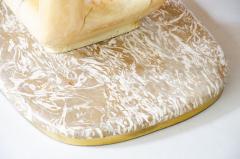 Vittorio Dassi Mobilificio Dassi Dassi Elegant table with marble base blond maple wood structure and glass top - 2769934