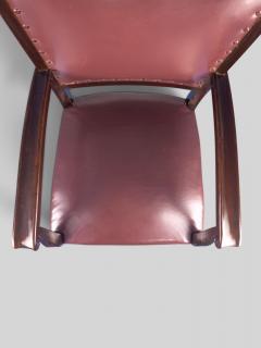 Vittorio Dassi Mobilificio Dassi Dassi Italian Mid Century Leather Desk Armchair designed by Vittorio Dassi 1950s - 4742926
