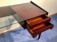 Vittorio Dassi Mobilificio Dassi Dassi Italian Mid Century Modern Teak Petite Desk Designed by Vittorio Dassi 1950s - 2601084