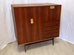 Vittorio Dassi Mobilificio Dassi Dassi Italian Mid Century Teak Wood Sideboard with Secretaire by Vittorio Dassi 1950s - 2656950