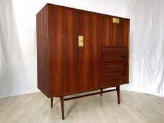 Vittorio Dassi Mobilificio Dassi Dassi Italian Mid Century Teak Wood Sideboard with Secretaire by Vittorio Dassi 1950s - 2656958