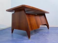 Vittorio Dassi Mobilificio Dassi Dassi Italian Mid Century Teakwood Executive Desk by Vittorio Dassi 1950s - 3745420