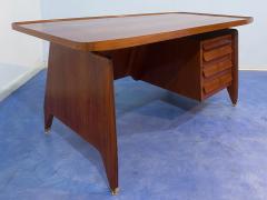 Vittorio Dassi Mobilificio Dassi Dassi Italian Mid Century Teakwood Executive Desk by Vittorio Dassi 1950s - 3745421