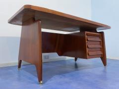 Vittorio Dassi Mobilificio Dassi Dassi Italian Mid Century Teakwood Executive Desk by Vittorio Dassi 1950s - 3745428