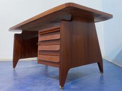 Vittorio Dassi Mobilificio Dassi Dassi Italian Mid Century Teakwood Executive Desk by Vittorio Dassi 1950s - 3745431