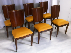 Vittorio Dassi Mobilificio Dassi Dassi Italian Mid Century Yellow Dining Chairs by Vittorio Dassi Set of Six 1950s - 2601802