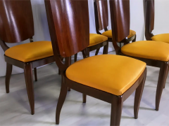 Vittorio Dassi Mobilificio Dassi Dassi Italian Mid Century Yellow Dining Chairs by Vittorio Dassi Set of Six 1950s - 2601803