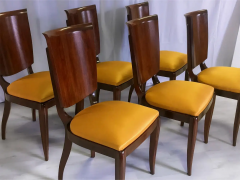 Vittorio Dassi Mobilificio Dassi Dassi Italian Mid Century Yellow Dining Chairs by Vittorio Dassi Set of Six 1950s - 2601804