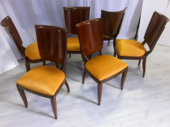 Vittorio Dassi Mobilificio Dassi Dassi Italian Mid Century Yellow Dining Chairs by Vittorio Dassi Set of Six 1950s - 2601807