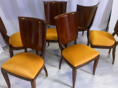 Vittorio Dassi Mobilificio Dassi Dassi Italian Mid Century Yellow Dining Chairs by Vittorio Dassi Set of Six 1950s - 2601808