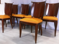Vittorio Dassi Mobilificio Dassi Dassi Italian Mid Century Yellow Dining Chairs by Vittorio Dassi Set of Six 1950s - 2601812