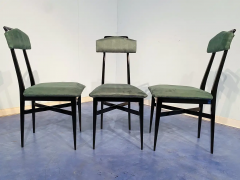 Vittorio Dassi Mobilificio Dassi Dassi Italian Midcentury Dining Room Set Green Marble Table and Chairs by Dassi 1950s - 2602867