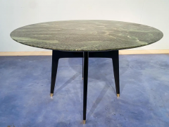 Vittorio Dassi Mobilificio Dassi Dassi Italian Midcentury Dining Room Set Green Marble Table and Chairs by Dassi 1950s - 2602878