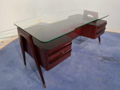 Vittorio Dassi Mobilificio Dassi Dassi Italian Midcentury Executive Desk by Vittorio Dassi 1950s - 2900855