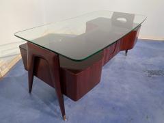 Vittorio Dassi Mobilificio Dassi Dassi Italian Midcentury Executive Desk by Vittorio Dassi 1950s - 2900864