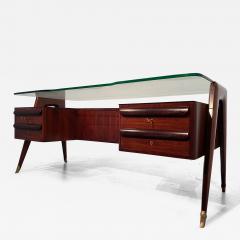 Vittorio Dassi Mobilificio Dassi Dassi Italian Midcentury Executive Desk by Vittorio Dassi 1950s - 2902469