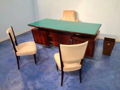 Vittorio Dassi Mobilificio Dassi Dassi Italian Midcentury Executive Desk with Chairs Vittorio Dassi 1950s - 2668424