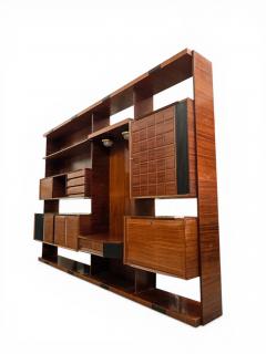 Vittorio Dassi Mobilificio Dassi Dassi Italian Midcentury Modular Wall Unit or Sideboard designed by Dassi 1960s - 4620396