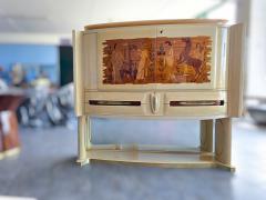 Vittorio Dassi Mobilificio Dassi Dassi Italian Midcentury Parchement Sideboard or Cabiner Bar Designed by Dassi 1950s - 4620414