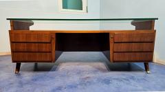 Vittorio Dassi Mobilificio Dassi Dassi Italian Midcentury Presidential Executive Table Desk designed by Vittorio Dassi - 4430261