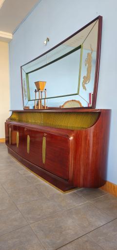 Vittorio Dassi Mobilificio Dassi Dassi Italian Midcentury Sideboard with Mirror designed by Vittorio Dassi 1950s - 4609613