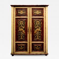 Vittorio Dassi Mobilificio Dassi Dassi Italian Painted and Giltwood Chinoiserie Cabinet - 4226956