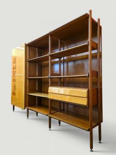 Vittorio Dassi Mobilificio Dassi Dassi Italian Wardrobe Bookcase Modular Wall Unit by Vittorio Dassi Italy 1960s - 4620515