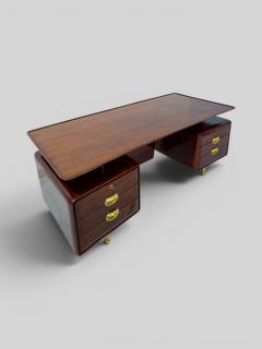 Vittorio Dassi Mobilificio Dassi Dassi Italina Mid Century Executive Table Desk designed by Vittorio Dassi 1950s - 4742888