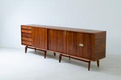 Vittorio Dassi Mobilificio Dassi Dassi Large rosewood cabinet with 5 side drawers two sliding doors and one compartmen - 2764657