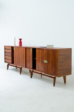 Vittorio Dassi Mobilificio Dassi Dassi Large rosewood cabinet with 5 side drawers two sliding doors and one compartmen - 2764704