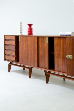 Vittorio Dassi Mobilificio Dassi Dassi Large rosewood cabinet with 5 side drawers two sliding doors and one compartmen - 2764706