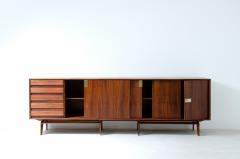 Vittorio Dassi Mobilificio Dassi Dassi Large rosewood cabinet with 5 side drawers two sliding doors and one compartmen - 2764707