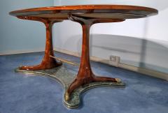 Vittorio Dassi Mobilificio Dassi Dassi Mid Century Italian Oval Dining Table in Hardwood by Vittorio Dassi 1950s - 2760082