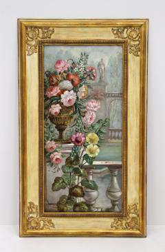 Vittorio Dassi Mobilificio Dassi Dassi Pair Of Floral Still Life Oil Paintings Signed V Landi Framed IT ca 1990 - 3810363