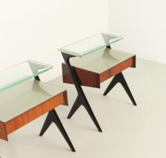 Vittorio Dassi Mobilificio Dassi Dassi Pair of Night Stands by Vottorio Dassi Italy 1950s - 2831059