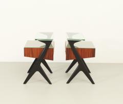 Vittorio Dassi Mobilificio Dassi Dassi Pair of Night Stands by Vottorio Dassi Italy 1950s - 2831066