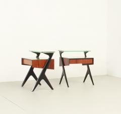 Vittorio Dassi Mobilificio Dassi Dassi Pair of Night Stands by Vottorio Dassi Italy 1950s - 2831069
