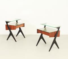 Vittorio Dassi Mobilificio Dassi Dassi Pair of Night Stands by Vottorio Dassi Italy 1950s - 2831070