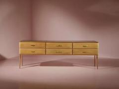 Vittorio Dassi Mobilificio Dassi Dassi Vittorio Dassi Chest of Drawers in Maple Wood with Green Onyx Italy 1950s - 3791568