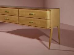 Vittorio Dassi Mobilificio Dassi Dassi Vittorio Dassi Chest of Drawers in Maple Wood with Green Onyx Italy 1950s - 3791570