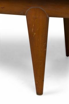 Vittorio Dassi Mobilificio Dassi Dassi Vittorio Dassi Italian Modern Walnut and Black Leather Upholstered Long Bench - 4274813