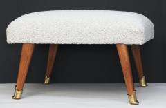 Vittorio Dassi Mobilificio Dassi Dassi Vittorio Dassi Ottoman Upholstered in Boucle Fabric by Dedar 1950 Italy - 3804034