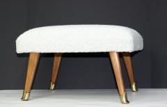 Vittorio Dassi Mobilificio Dassi Dassi Vittorio Dassi Ottoman Upholstered in Boucle Fabric by Dedar 1950 Italy - 3804036