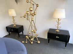 Vittorio Dassi Pair of Lacquered and Brass Nightstands by Vittorio Dassi Italy 1950s - 1972517